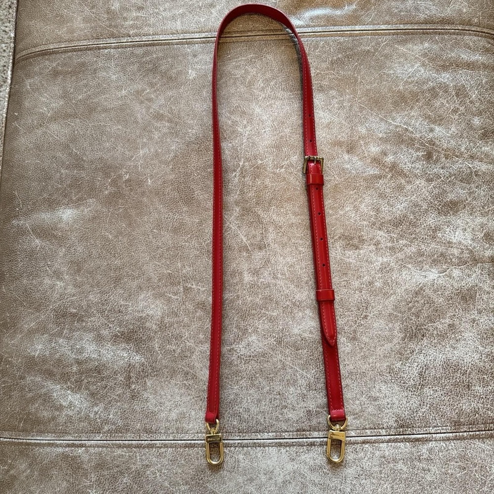 Louis Vuitton Red Epi Adjustable Shoulder Strap Crossbody Strap Vintage - Picture 5 of 16